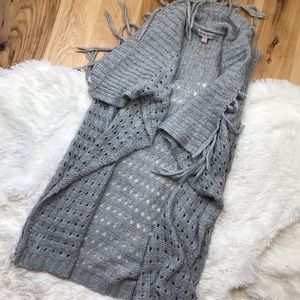 Knox Rose Open Knit Long Sweater Vest